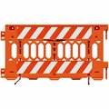 Plasticade 6' Orange Right Interlocking Parade barrier-2 Sections High Intensity Prismatic Sheeting 4662008OPRHI